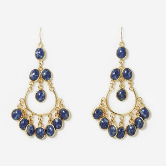 Jewelry - Isharya Blue Lapis Gypsy Earrings